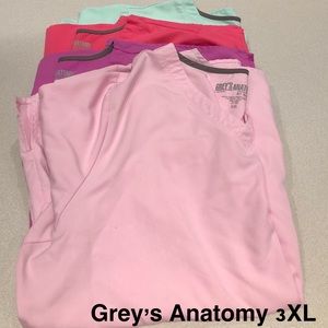 Grey’s Anatomy scrub tops - bundle of four